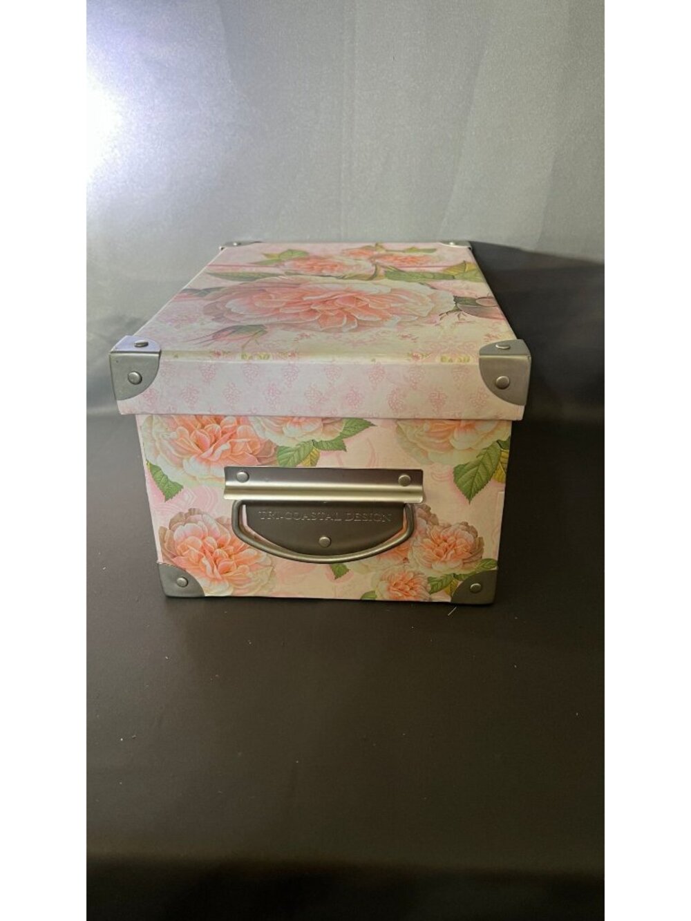 Tina Higgins Pink Floral Decorative Storage Box By Tri-Coastal - Picture 2 of 9
